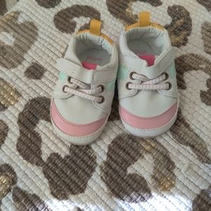 Carter's Baby Sneakers, White, Light Pink, Light Blue, Yellow, 0-3 Months